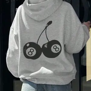 cherry 8 ball oversize sweatshirt gri