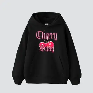 Cherry Gang Baskılı Oversize Unisex Beyaz