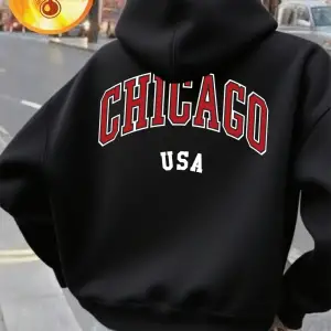 Chicago ABD Mektup Baskı Kapüşonlular Bayanlar Kış Polar Sıcak Kazak Rahat Cep Kazak Temeller