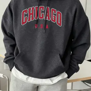 Chicago ABD Mektup Baskılı Erkek Günlük Kapüşonlu Sweatshirtler Her Şeyle Uyumlu Polar Sweats