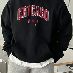 Chicago ABD Mektup Baskılı Erkek Günlük Kapüşonlu Sweatshirtler Her Şeyle Uyumlu Polar Sweats