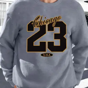 Chicago ABD Numarası 23 Baskılar Erkekler Kazak Yumuşak Polar Kazak O-Boyun Sonbahar Giysiler