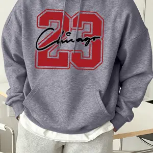 Chicago Number 23 Yaratıcılık Baskı Erkek Kapüşonlular Yumuşak High Street Top Spor Hip Hop T