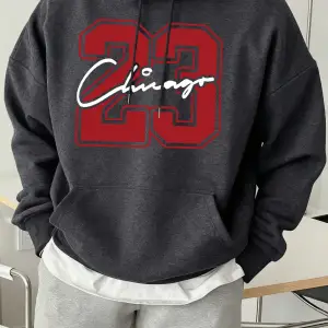 Chicago Number 23 Yaratıcılık Baskı Erkek Kapüşonlular Yumuşak High Street Top Spor Hip Hop T