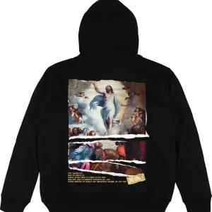 Christ Siyah Oversize Unisex Kapüşonlu Sweatshirt Hoodie