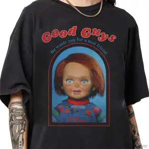 Chucky Erkekler Chucky Çocuk Oyunları Good Guys T-shirt Erkekler Kadınlar Için % 100% Pamuk T