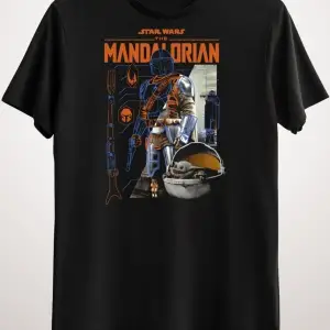 Chulchan Shop Unisex Oversize Siyah Star Wars Mandalorian Schematics