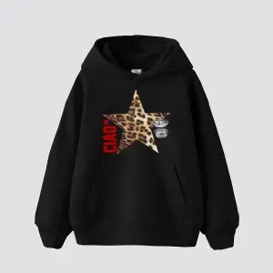 Ciao Yıldız Baskılı Oversize Unisex Beyaz