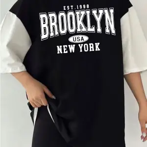 Çift Renk BROOKLYN 1898 Baskılı Unisex Tshirt