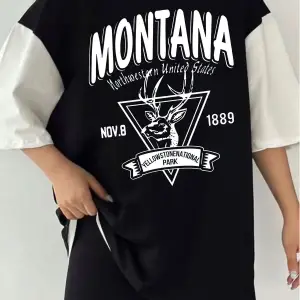 Çift Renk MİNİMAL MONTANA  2 Baskılı Unisex Tshirt