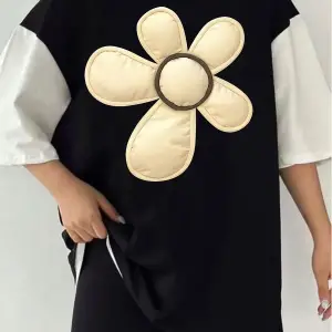 Çift Renk PAPATYA Baskılı Unisex Tshirt