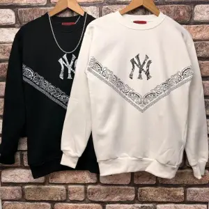 Çift Sevgili Siyah-beyaz Baskılı Sweatshirt 2linysiyahbeyaz