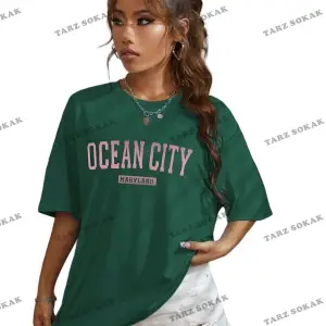 Cıty Baskılı Oversize Unisex Tişört