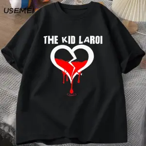 Çocuk Laroi T shirt pamuk kısa kollu O boyun Tshirt erkekler Streetwear boy T-shirt erkek kıs 3067