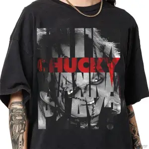 Çocuk Oyuncağı Merhaba Ben Chuckyyim Oynamak İstiyorum Yazılı Tişört Erkek Kadın %100 Pamuk