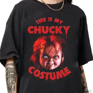 Çocuk Oyunları Bu Benim Chucky Kostümü T-shirt Erkekler Kadınlar Için % 100% Pamuk T Shirt Kı
