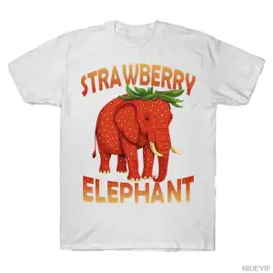 Çocuklar Meme İtalyan Brainrot Çilek Fil T-shirt Erkekler Kadınlar Için % 100% Pamuk T Shirt