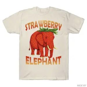 Çocuklar Meme İtalyan Brainrot Çilek Fil T-shirt Erkekler Kadınlar Için % 100% Pamuk T Shirt