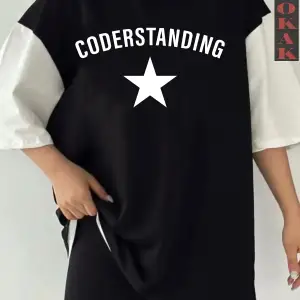 CODERS  Siyah Oversize Çift Renk