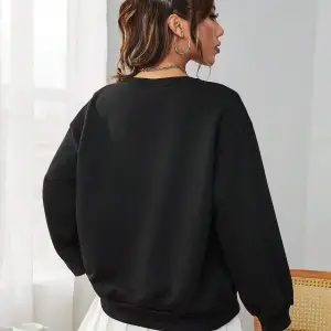 Coke serisi EZwear Sun & Moon Print Drop Shoulder Sweatshirt