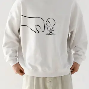 Coko serisi Cartoon Graphic Drop Shoulder Sweatshirt