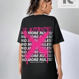 Coolane Amerikan Sokak Stili Graffiti ve Mektup Baskılı Tasarımlı Büyük Boy Yuvarlak Ya