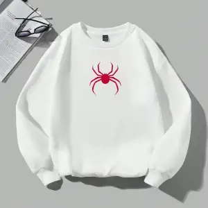 Coolane Bol Örümcek Desenli Sweatshirt Beyaz