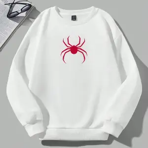 Coolane Bol Örümcek Desenli Sweatshirt Beyaz