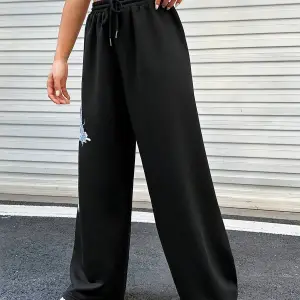 Coolane Dragon & Guitar Print Drawstring Waist 4 Mevsim Eşofman