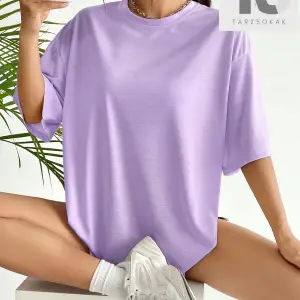 Coolane Harfli Grafik Düşük Omuzlu Longline Tişört