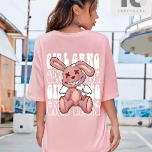 Coolane İskelet ve Slogan Grafikli Düşük Omuzlu Tişört