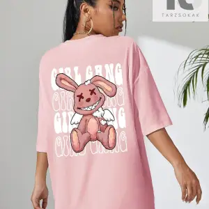 Coolane İskelet ve Slogan Grafikli Düşük Omuzlu Tişört