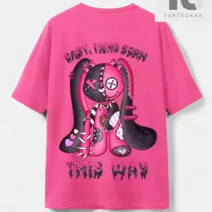 Coolane Karikatür ve Harf Grafikli Düşük Omuzlu Tişört