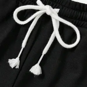 Coolane Letter Graphic Drawstring Waist Şort