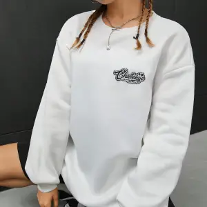 Coolane Sloganlı Grafik Düşük Sweat Beyaz