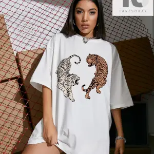 Coolane Tiger Baskılı Büyük Boy Tişört