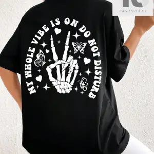 Coolane Wings Baskılı Düşük Omuzlu Büyük Boy Tişört