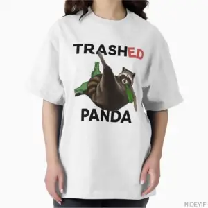 Çöp Kutusunda Panda Komik Racoon Meme T-shirt Erkekler Kadınlar Için % 100% Pamuk T Shirt Kıs