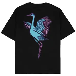 Crane Beyaz Oversize Unisex T-shirt