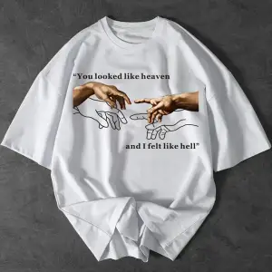 Creation Of Adam Baskılı Unisex Oversize