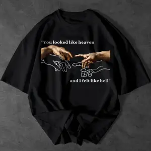 Creation Of Adam Baskılı Unisex Oversize