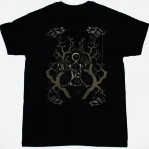 CRIMSON GLORY LONELY NEW BLACK T-SHIRT ÖN VE ARAKA BASKILI