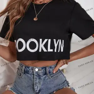 Crop CKOD-232913 Harf Grafikli Kırpma