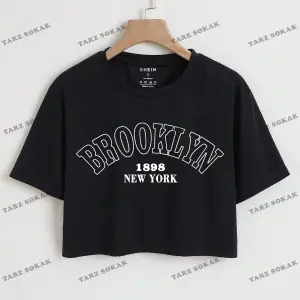 Crop CKOD-232913 Harf Grafikli Kırpma