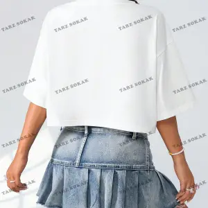 Crop CKOD-232913 Kadınlar Günü Yazılı Baskılı Yuvarlak Yaka