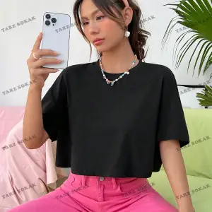 Crop CKOD-232913 Katı Düşük Omuz Kısa