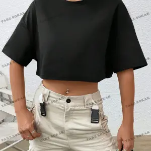 Crop CKOD-232913 Katı Düşük Omuz Kısa