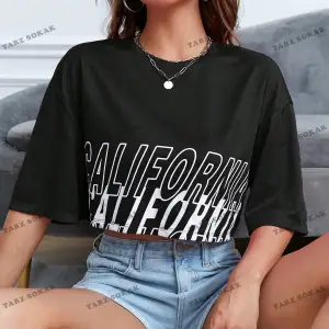 Crop CKOD-232913 Mektup Baskılı Kadın