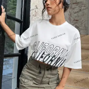 Crop CKOD-232913 Mektup Baskılı Kadın