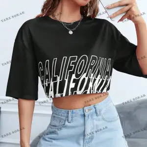 Crop CKOD-232913 Mektup Baskılı Kadın